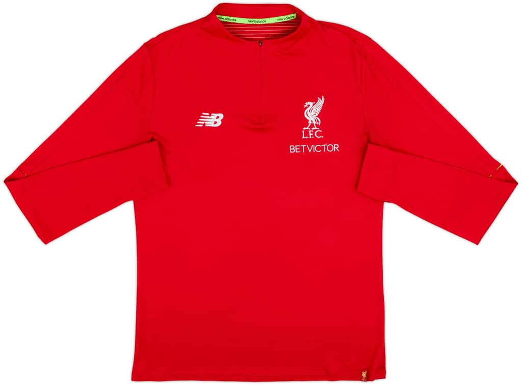 2018-19 Liverpool New Balance 1/4 Zip Drill Top - 7/10 - (L)