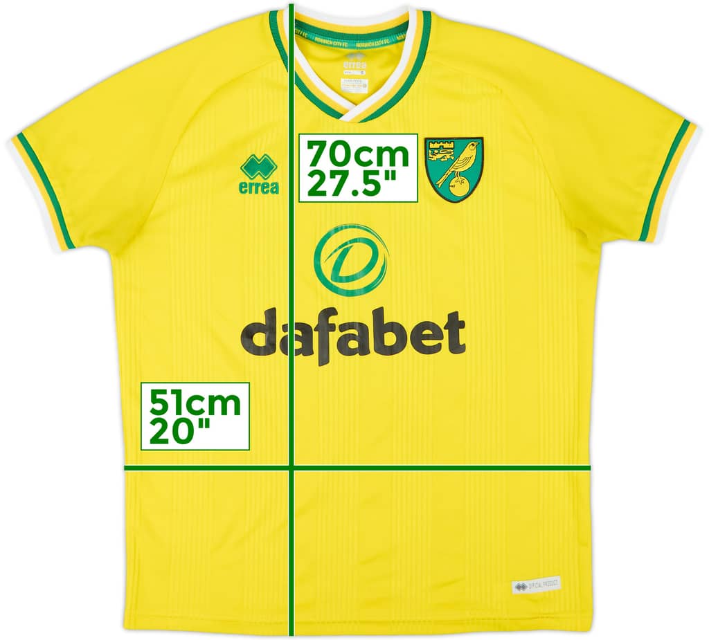2020-21 Norwich City Home Shirt - 8/10 - (S)