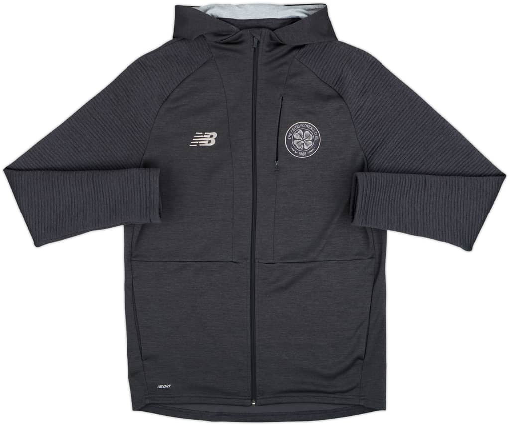 2019-20 Celtic New Balance Hooded Zipped Sweat Top - 9/10 - (XL)