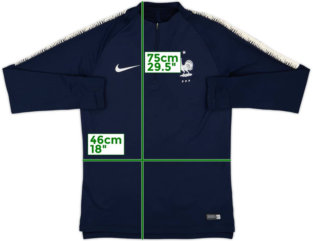 2018-19 France Nike 1/4 Zip Drill Top - 8/10 - (S)