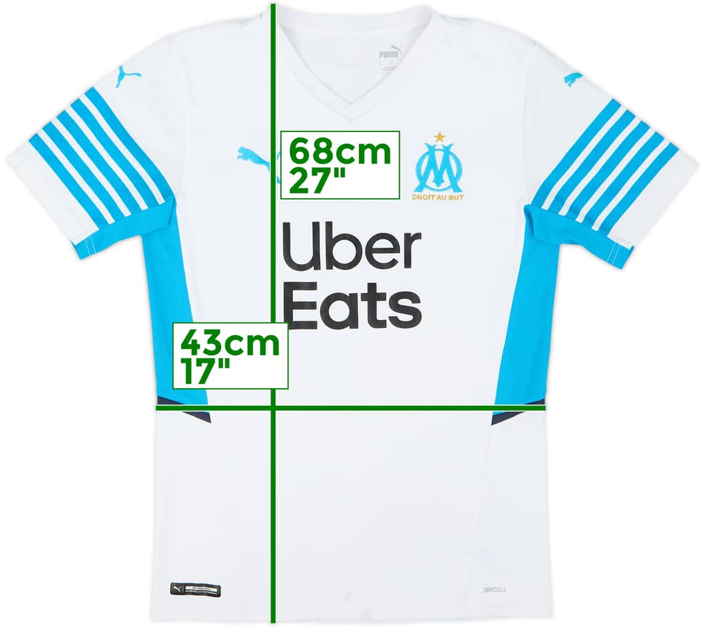 2021-22 Olympic Olympique Marseille Home Shirt - 6/10 - (S)