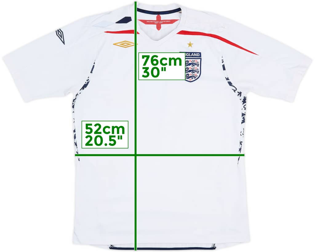 2007-09 England Home Shirt - 5/10 - (L)