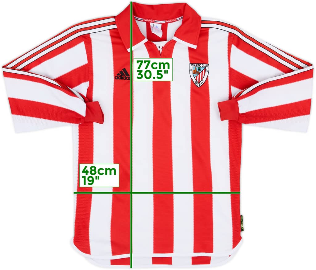 1999-01 Athletic Bilbao Player Issue Home L/S Shirt - 7/10 - (S)