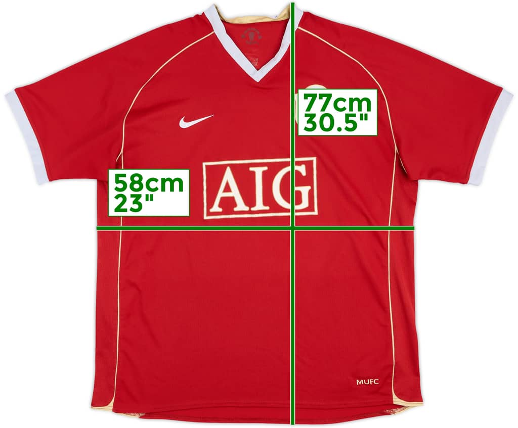 2006-07 Manchester United Home Shirt - 5/10 - (XL)