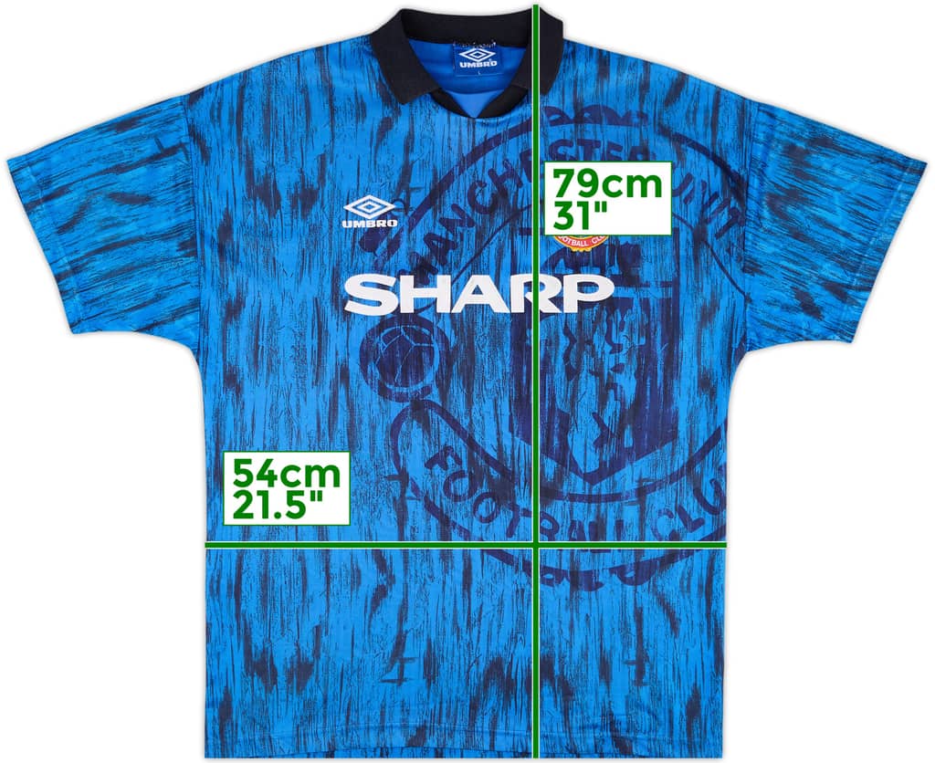 1992-93 Manchester United Away Shirt - 8/10 - (L)