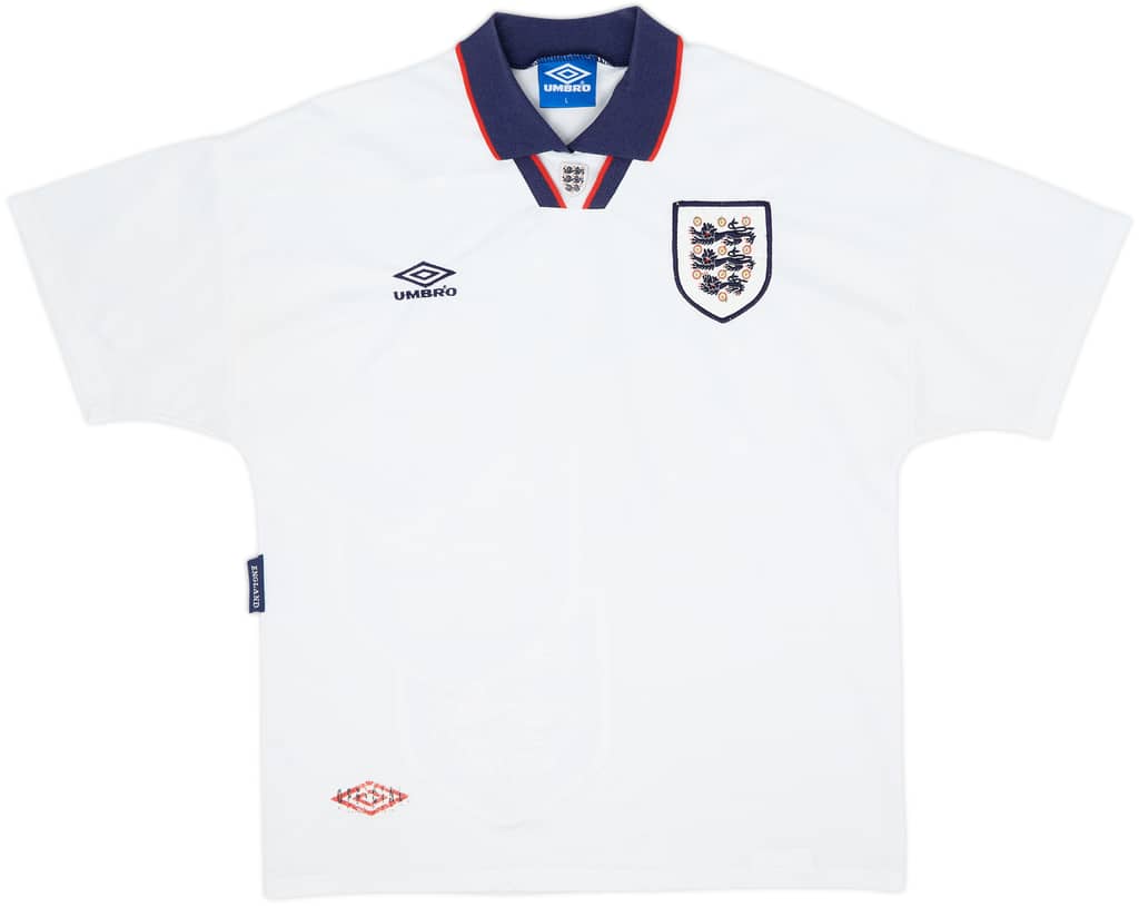 1993-95 England Home Shirt - 8/10 - (L)