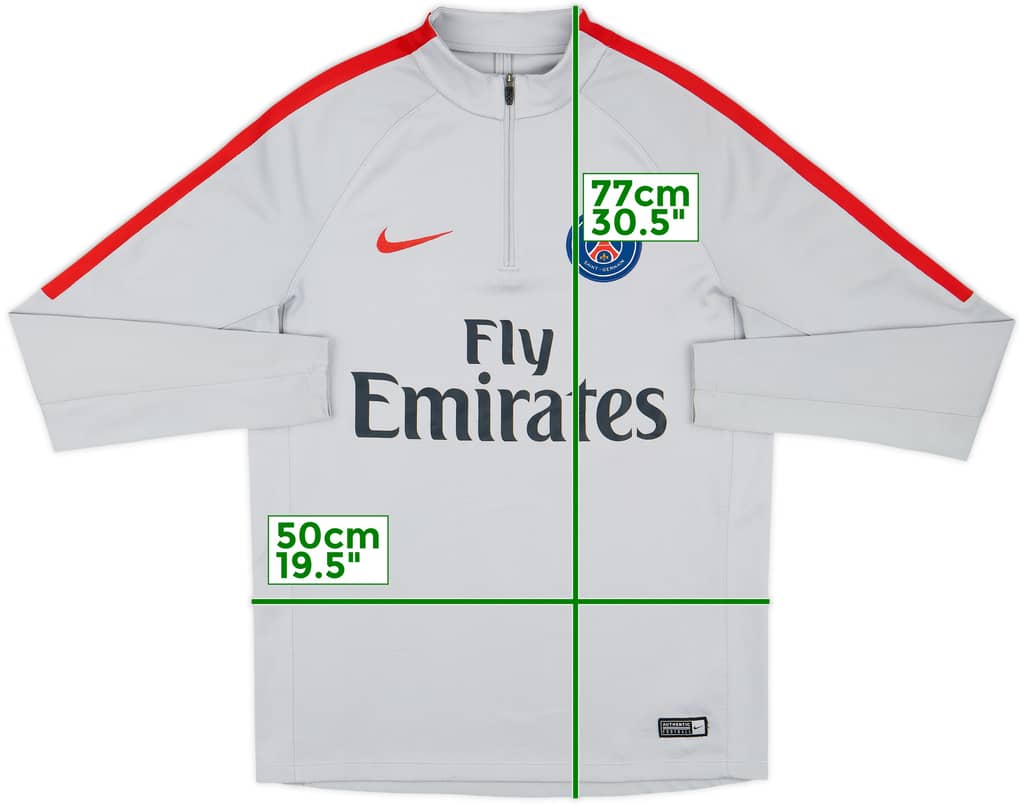 2017-18 Paris Saint-Germain Nike 1/4 Zip Drill Top - 7/10 - (M)