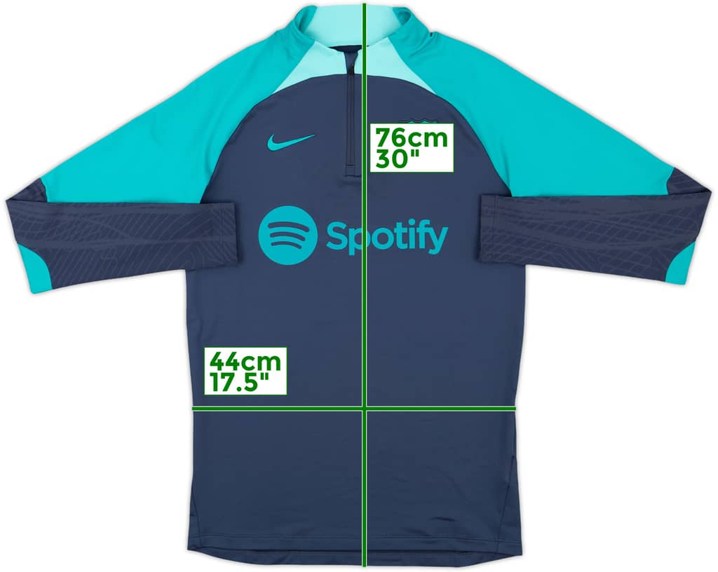 2023-24 Barcelona Nike 1/4 Zip Drill Top - 9/10 - (S)