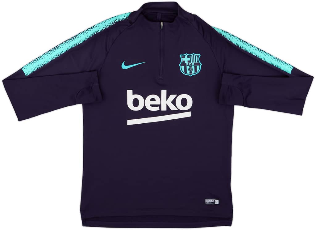 2018-19 Barcelona Nike 1/4 Zip Drill Top - 7/10 - (S)