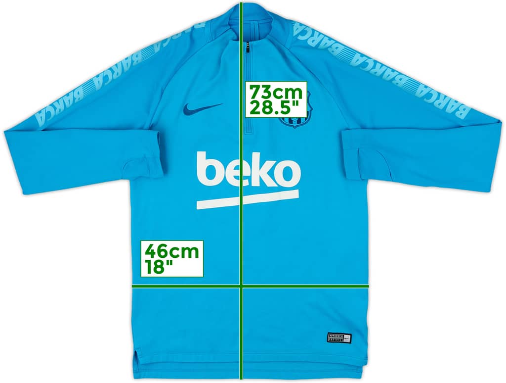 2019-20 Barcelona Nike 1/4 Zip Drill Top - 8/10 - (S)