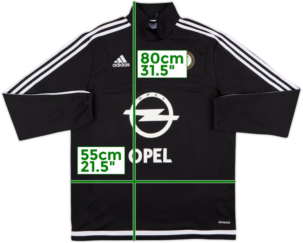 2015-16 Feyenoord adidas 1/4 Zip Drill Top - 8/10 - (L)