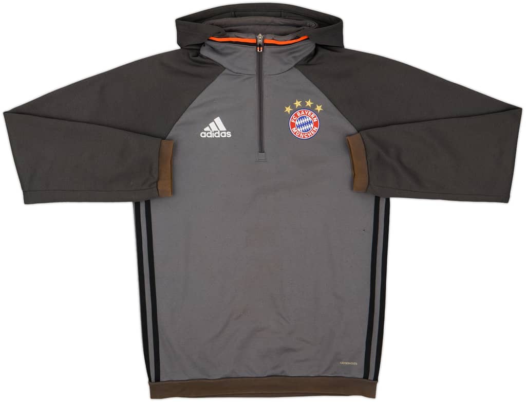 2016-17 Bayern Munich adidas 1/4 Zip Hooded Drill Top - 6/10 - (S)