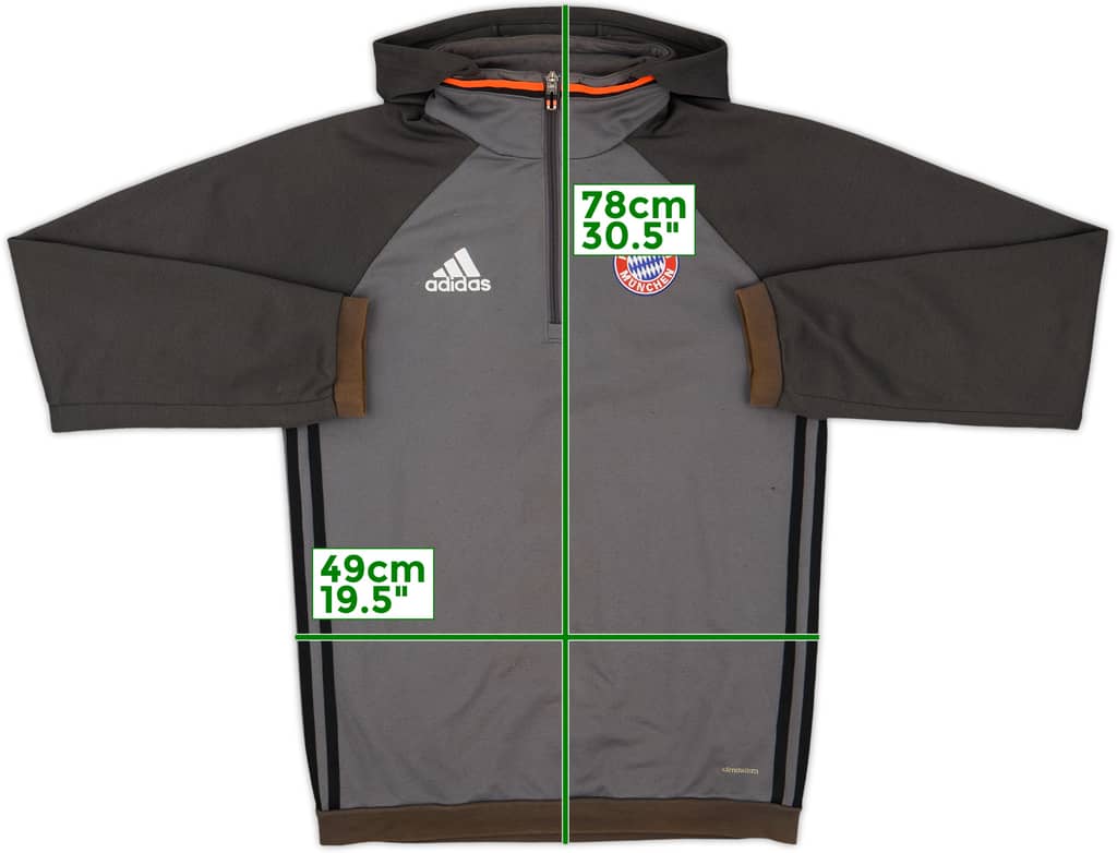 2016-17 Bayern Munich adidas 1/4 Zip Hooded Drill Top - 6/10 - (S)