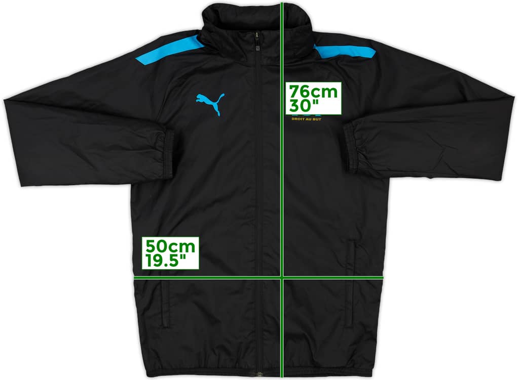 2020-21 Olympique Marseille Puma Hooded Rain Jacket - 10/10 - (S)