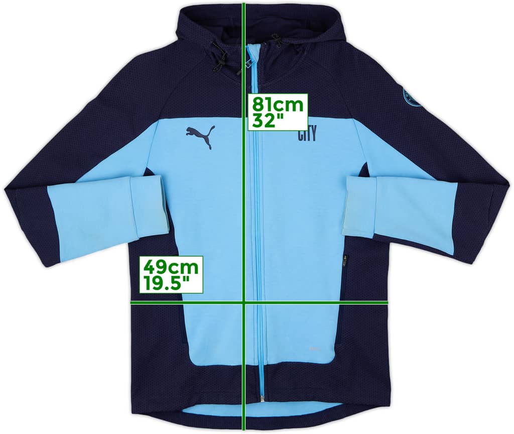 2021-22 Manchester City Puma Hooded Track Jacket - 8/10 - (M)