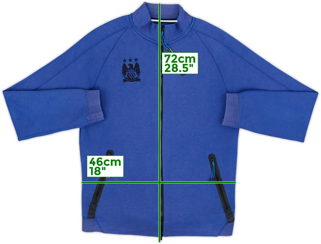 2014-15 Manchester City Nike Tech Fleece Track Jacket - 6/10 - (S)