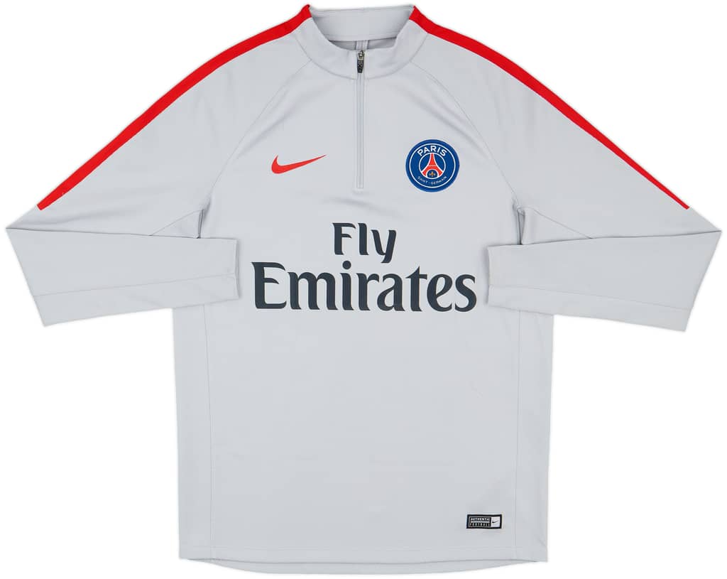 2017-18 Paris Saint-Germain Nike 1/4 Zip Drill Top - 9/10 - (M)