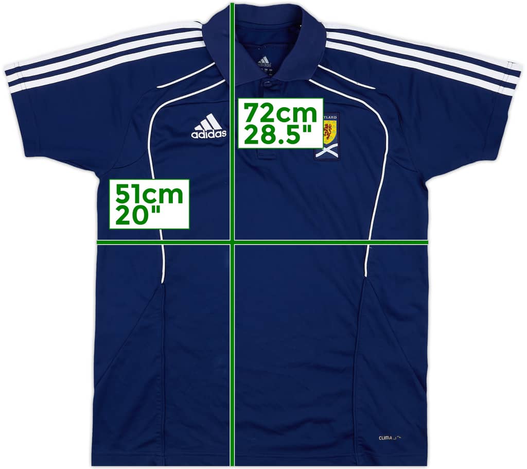2010-11 Scotland adidas Polo Shirt - 7/10 - (L)