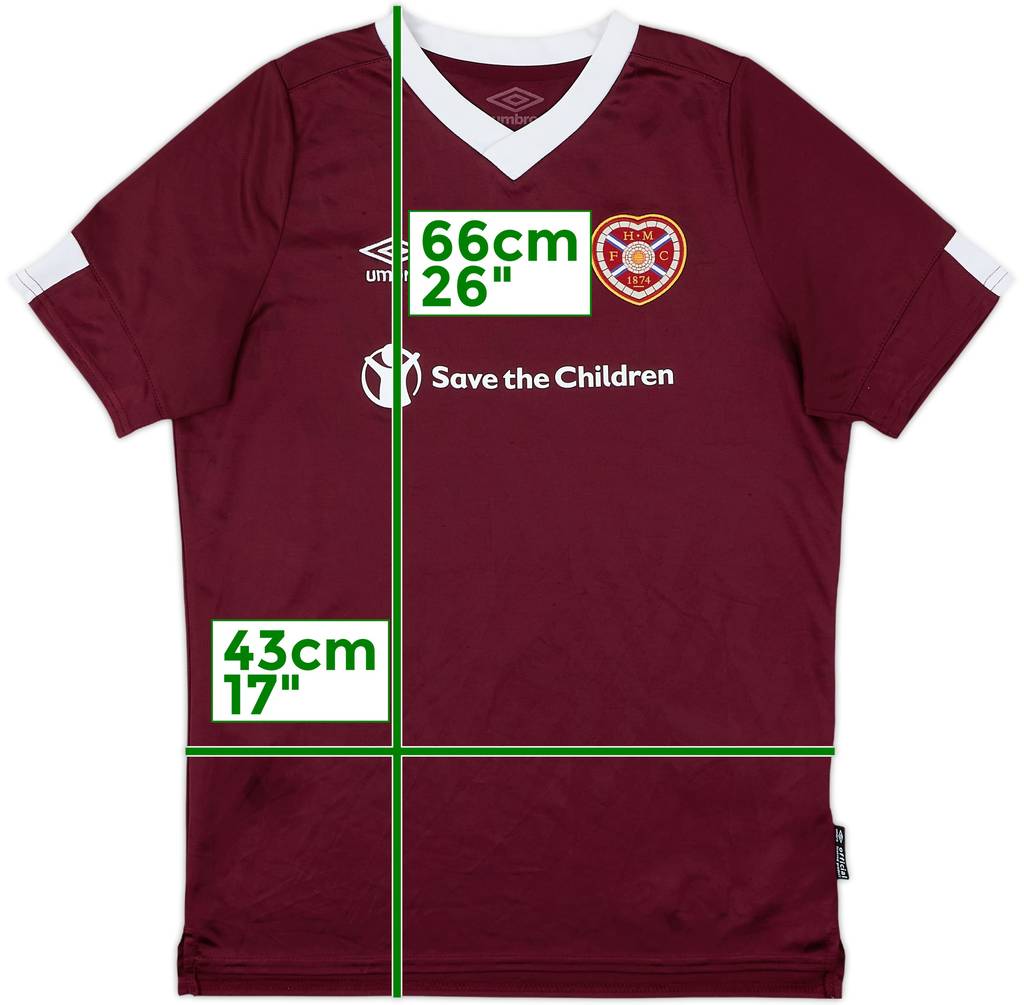 2019-20 Hearts Home Shirt - 6/10 - (XL.Boys)