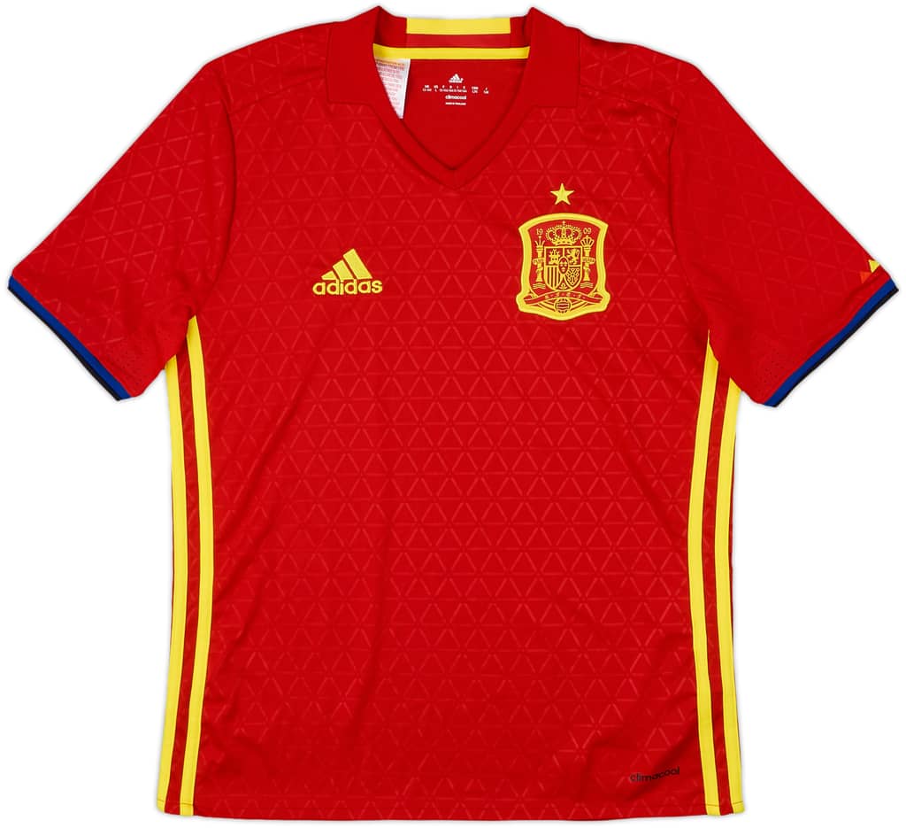 2016-17 Spain Home Shirt - 10/10 - (L.Boys)