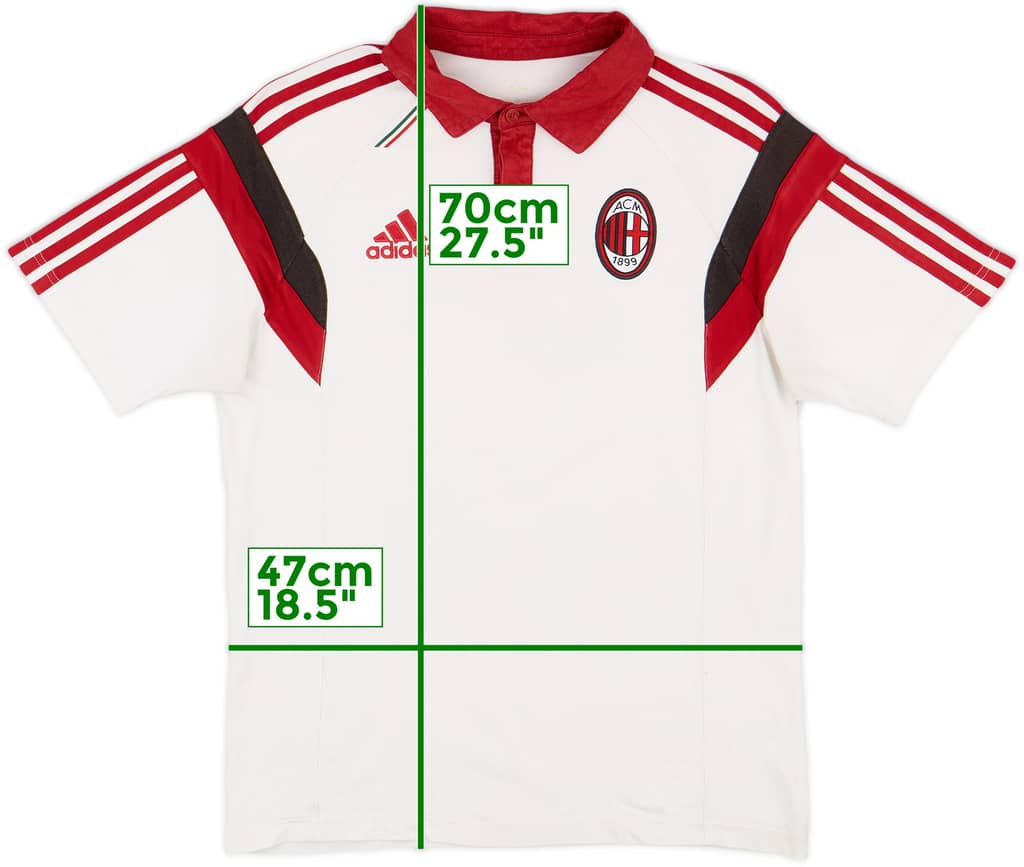 2014-15 AC Milan adidas Polo Shirt - 6/10 - (S)