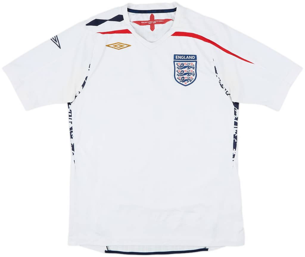 2007-09 England Home Shirt - 4/10 - (M)