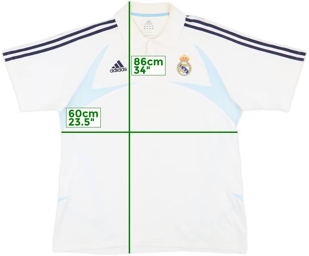 2007-08 Real Madrid adidas Polo Shirt - 8/10 - (XL)