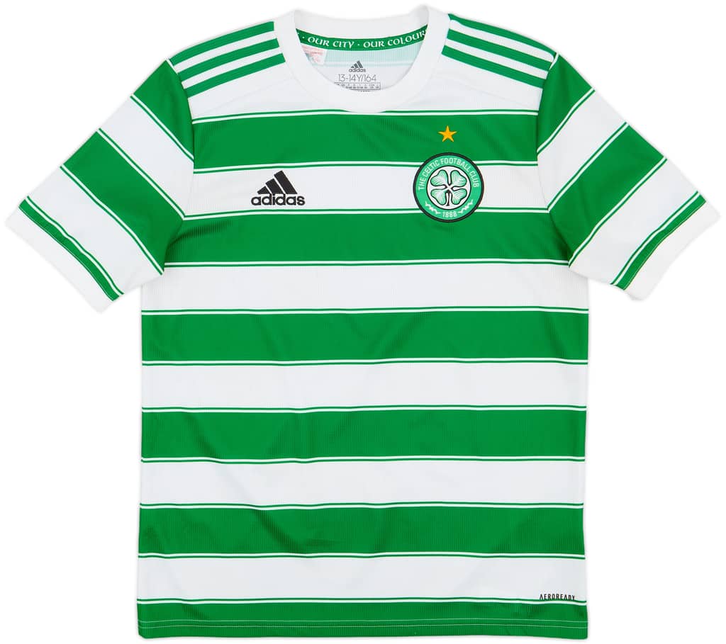 2021-22 Celtic Home Shirt - 7/10 - (L.Boys)