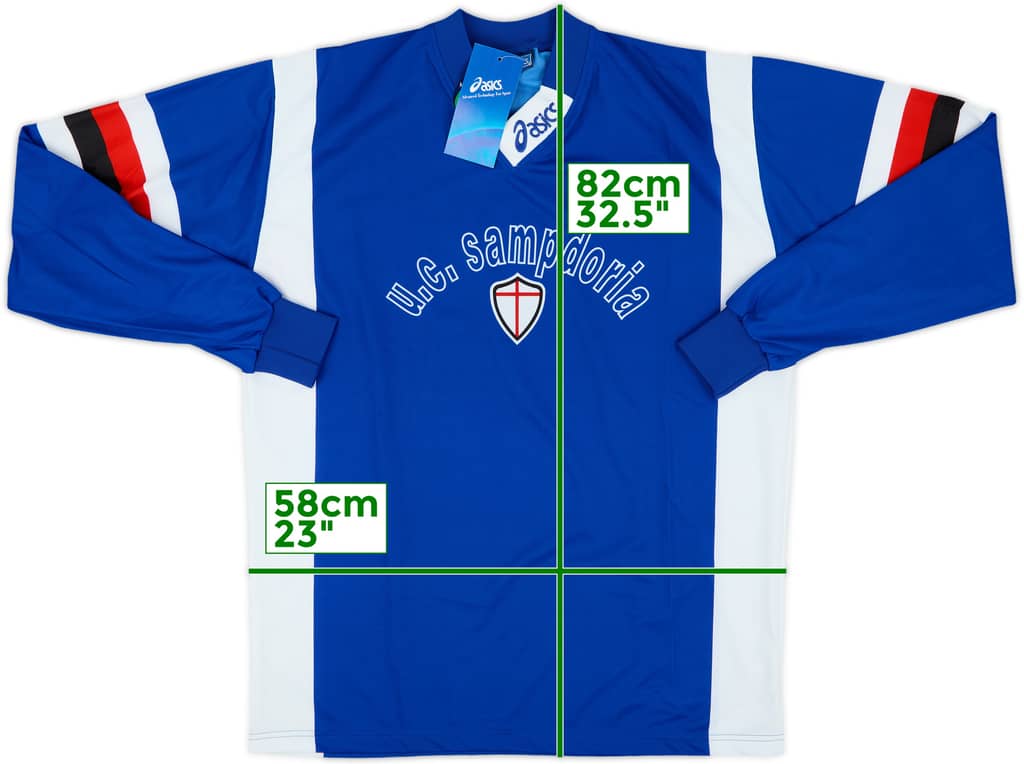 1996-97 Sampdoria Asics Training L/S Shirt (XL)