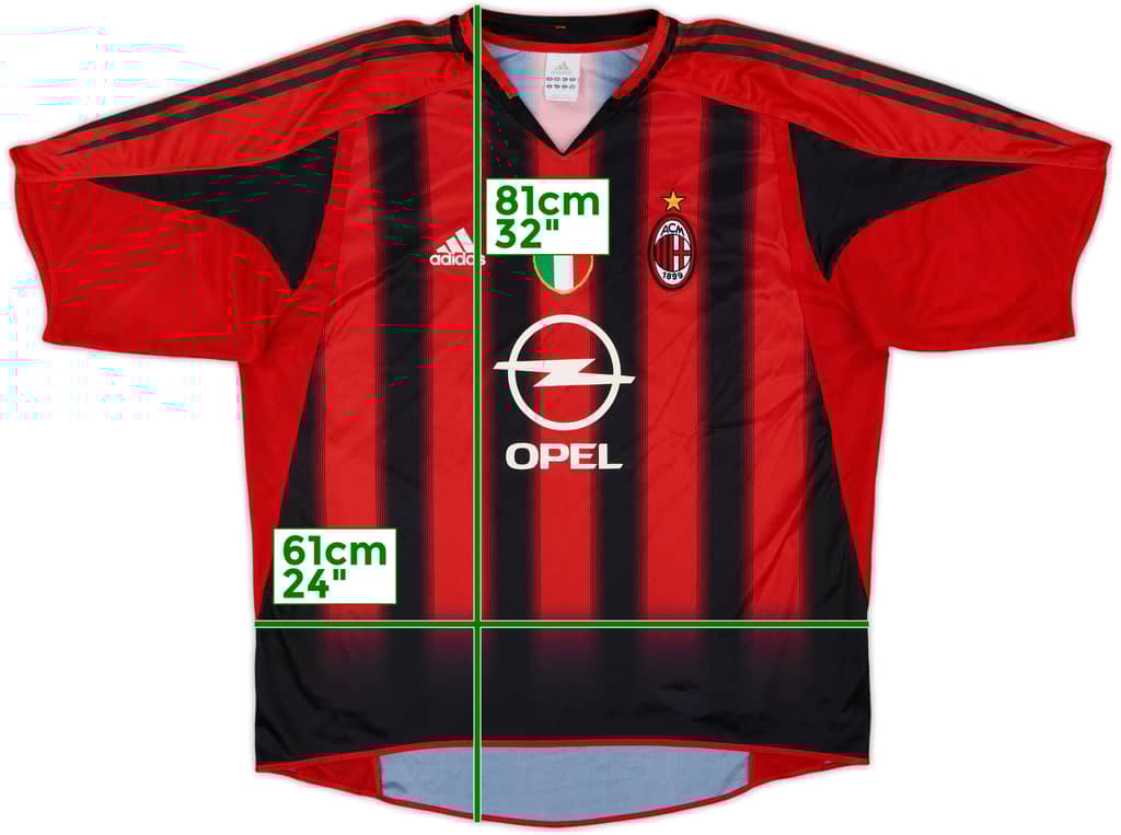 2004-05 AC Milan Home Shirt - 8/10 - (XL)