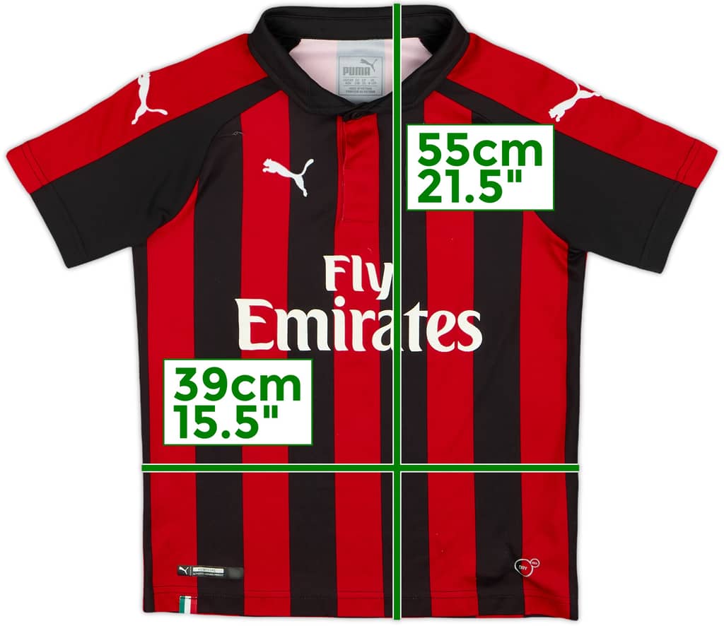 2018-19 AC Milan Home Shirt - 7/10 - (S.Boys)