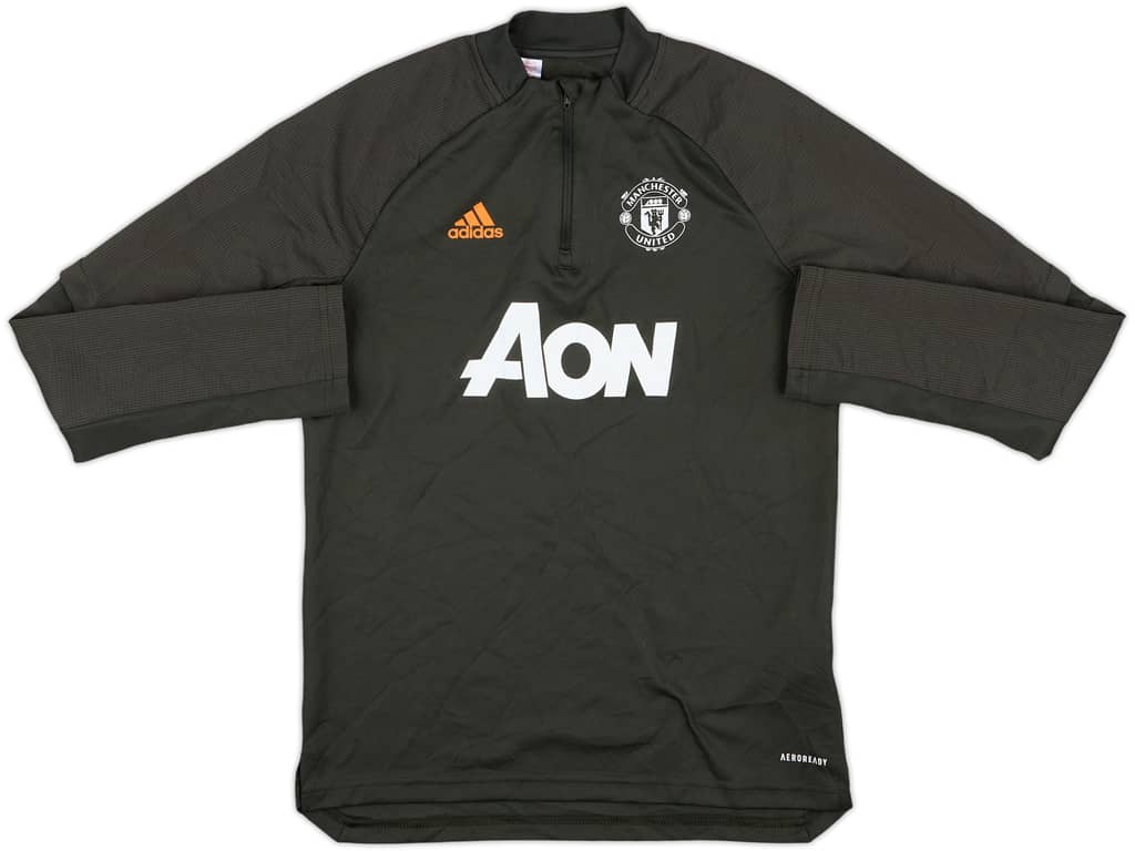 2020-21 Manchester United adidas 1/4 Zip Drill Top - 7/10 - (M.Boys)