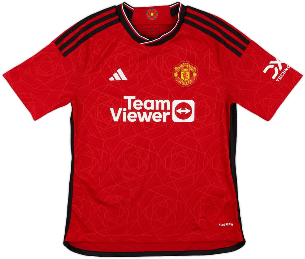 2023-24 Manchester United Home Shirt - 9/10 - (L.Boys)