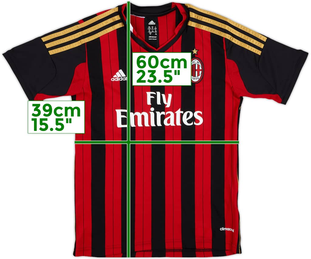 2013-14 AC Milan Home Shirt - 7/10 - (M.Boys)