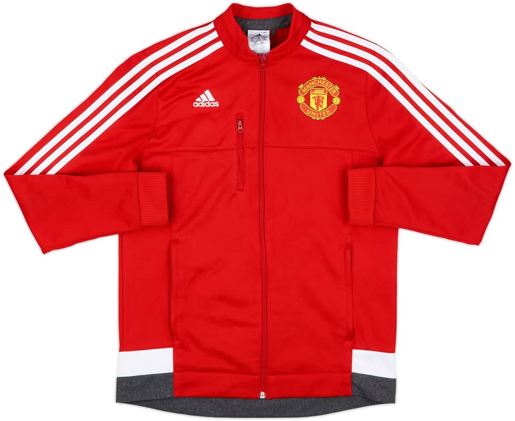 2015-16 Manchester United adidas Track Jacket - 8/10 - (L.Boys)