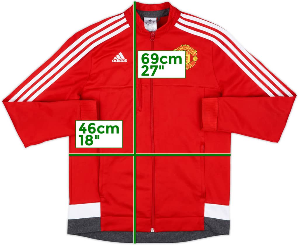 2015-16 Manchester United adidas Track Jacket - 8/10 - (L.Boys)