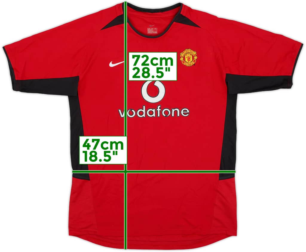 2002-04 Manchester United Home Shirt - 8/10 - (XL.Boys)