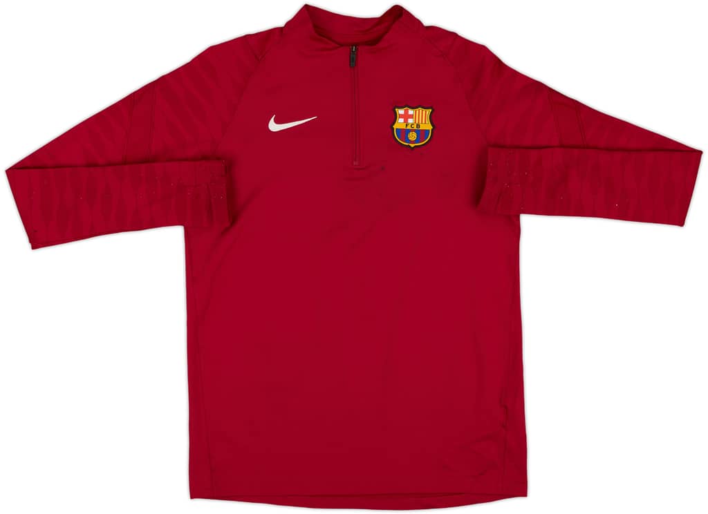 2021-22 Barcelona Nike 1/4 Zip Drill Top - 7/10 - (XL.Boys)
