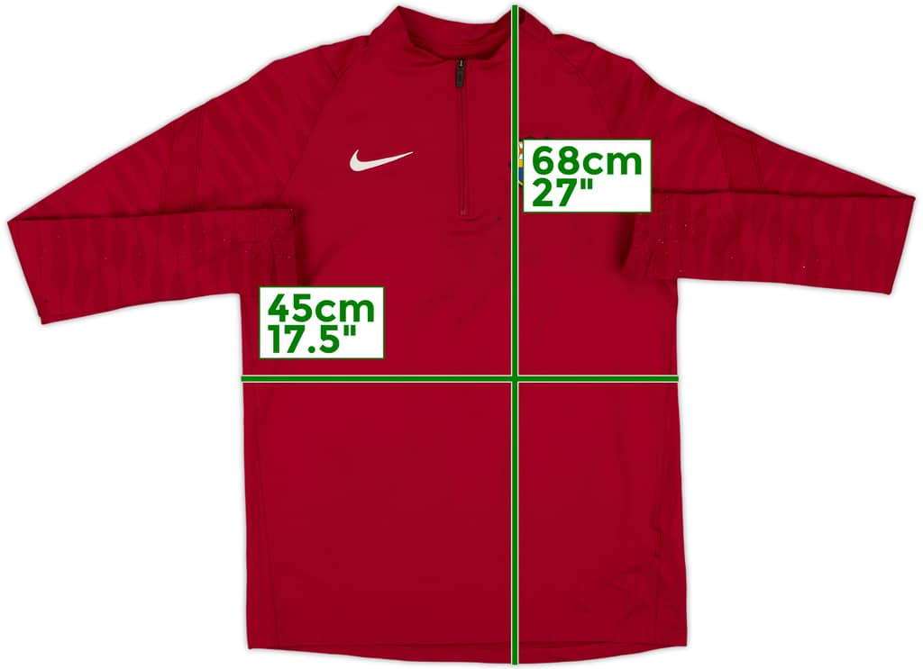 2021-22 Barcelona Nike 1/4 Zip Drill Top - 7/10 - (XL.Boys)
