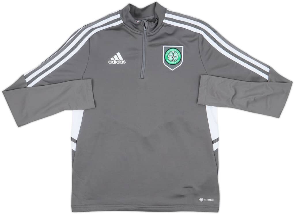2022-23 Celtic adidas 1/4 Zip Training Top - 10/10 - (L.Boys)