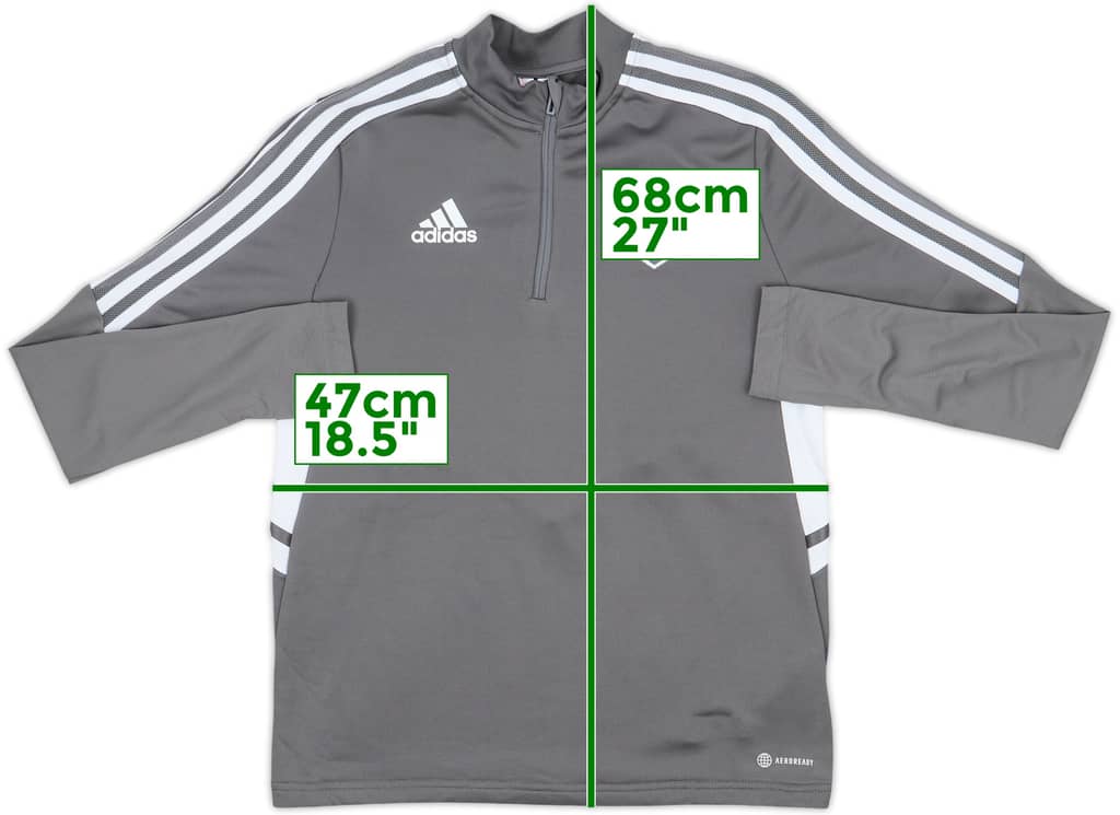 2022-23 Celtic adidas 1/4 Zip Training Top - 10/10 - (L.Boys)