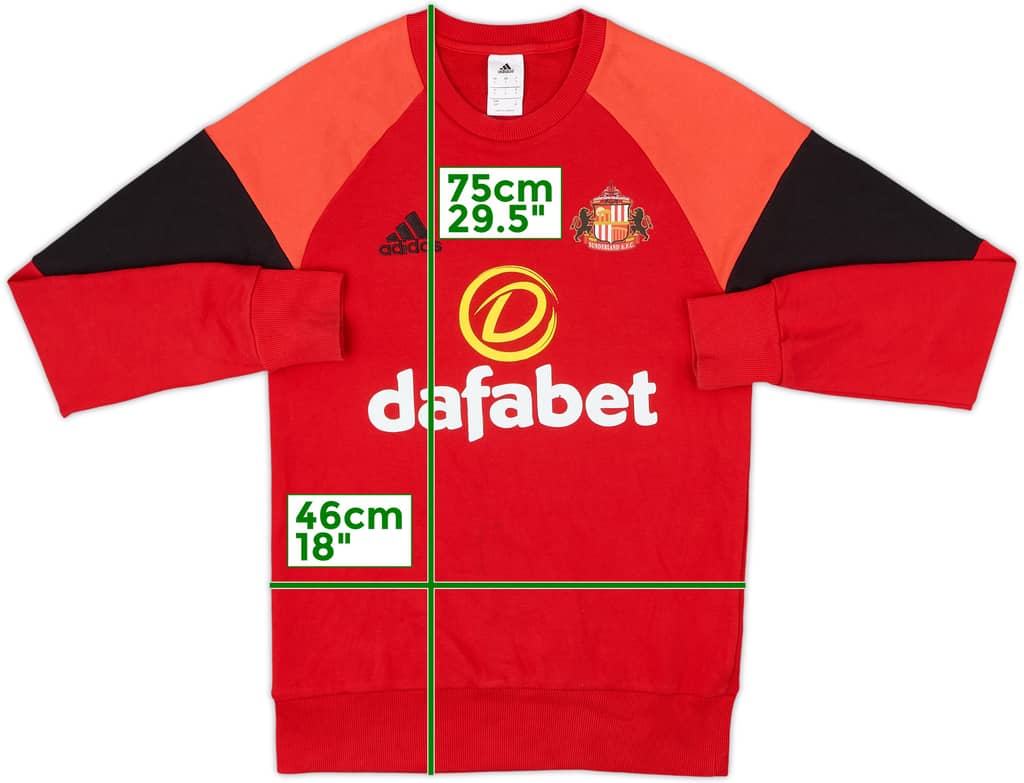 2016-17 Sunderland adidas Sweat Top - 7/10 - (S)