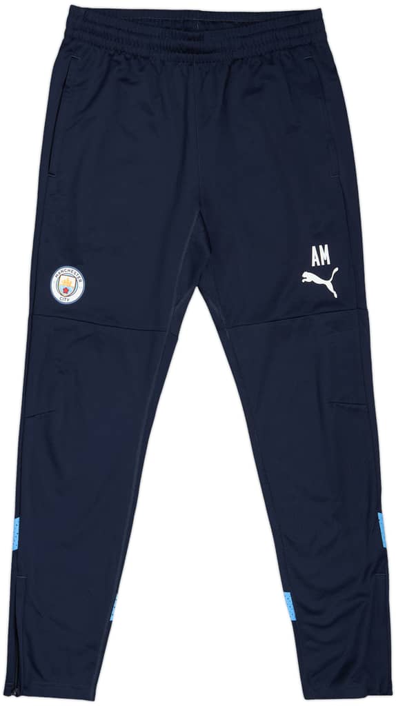 2021-22 Manchester City Staff Issue Puma Track Pants/Bottoms 'AM' - 10/10 - (M)