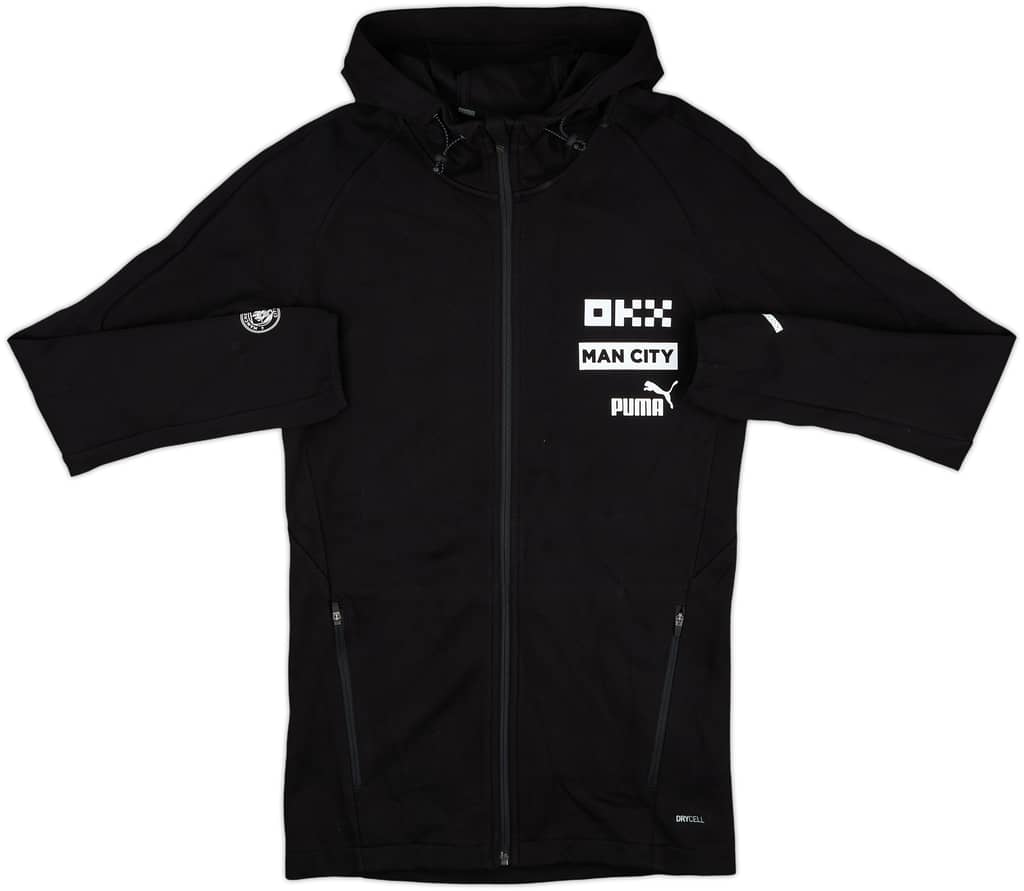 2021-22 Manchester City Puma Hooded Track Top - 9/10 - (S)