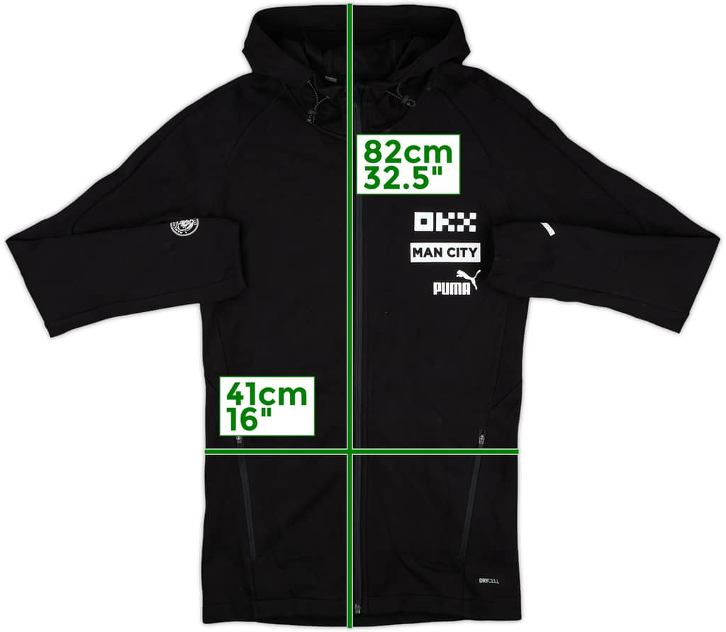2021-22 Manchester City Puma Hooded Track Top - 9/10 - (S)