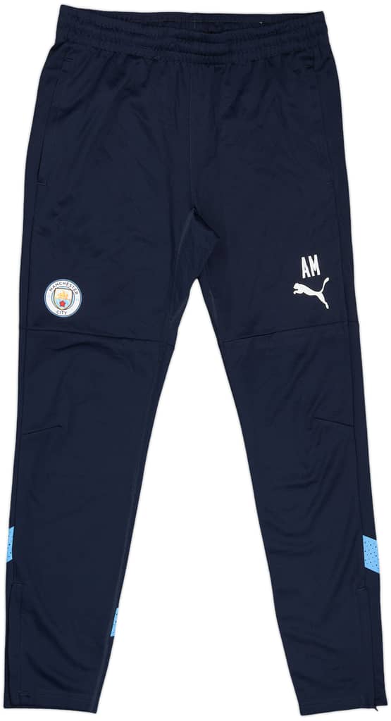 2021-22 Manchester City Staff Issue Puma Track Pants/Bottoms 'AM' - 10/10 - (M)