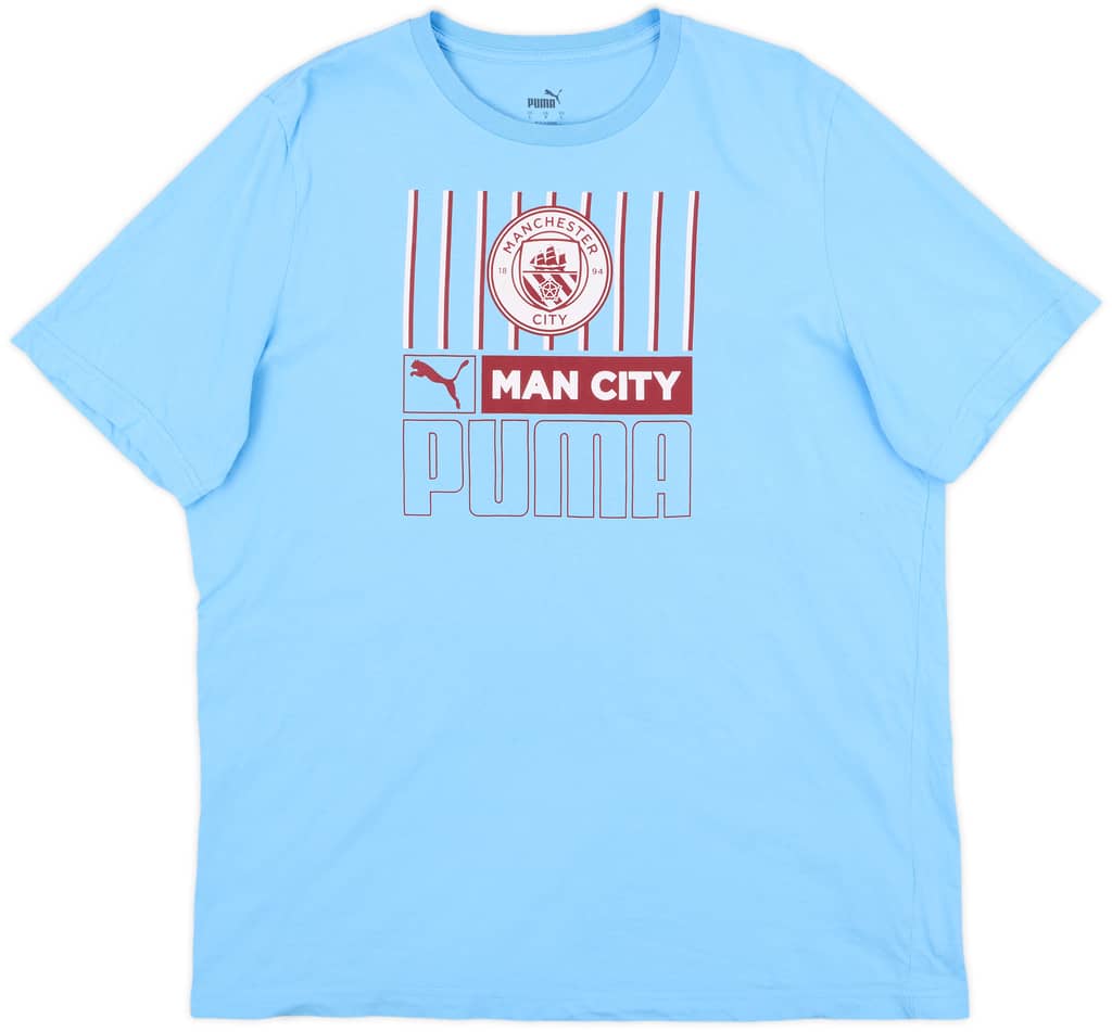 2022-23 Manchester City Puma Cotton Tee - 9/10 - (L)