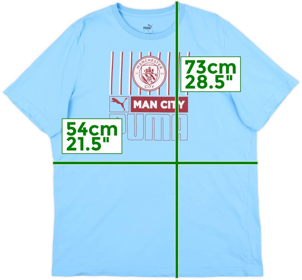 2022-23 Manchester City Puma Cotton Tee - 9/10 - (L)