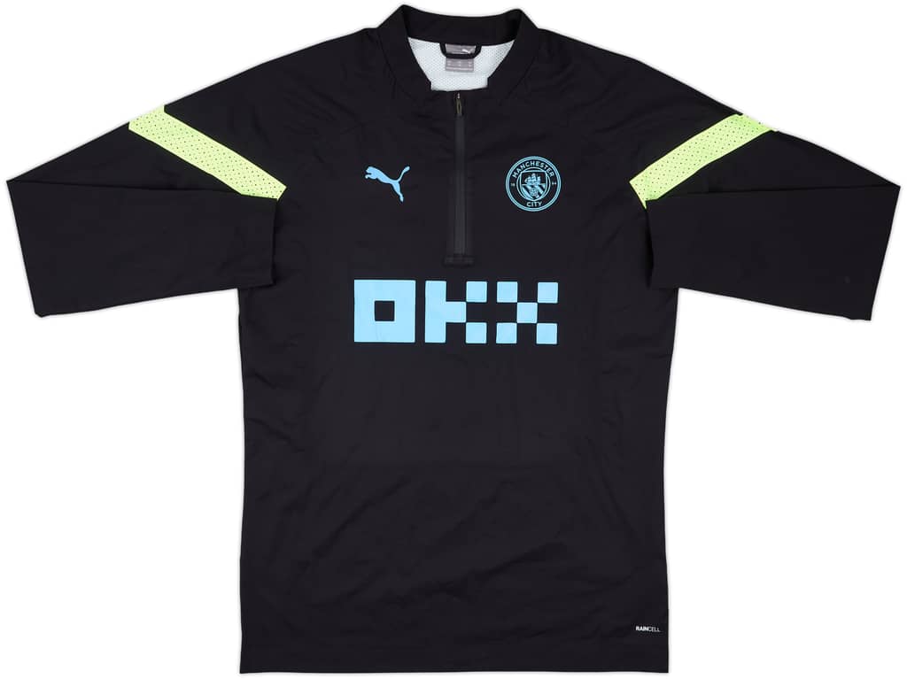 2022-23 Manchester City Puma 1/4 Zip Drill Top - 10/10 - (XL)