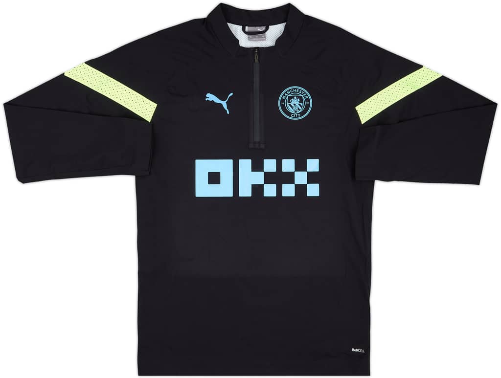2022-23 Manchester City Puma 1/4 Zip Drill Top - 10/10 - (S)